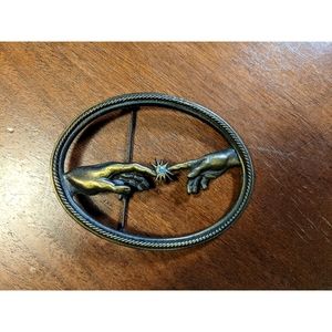 Vintage 1980s | Bronze Tone | JJ Creation of Adam Brooch